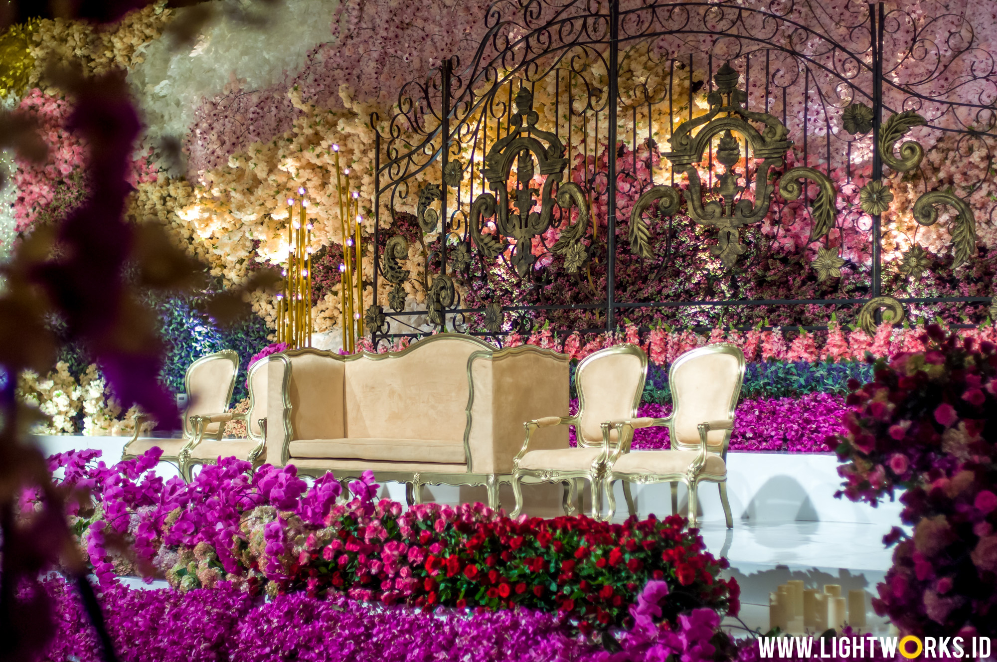 The wedding of Joseph and Sarah | Venue at Hotel Mulia | Decoration by Steve Decor | Organised by Irene IWP | Gown by Eddy Betty | Suit by Agus Lim | Photo studio by The Leonardi | Photography by Moreno Photography and Merwin Photography | Video by Axioo | Cake by Hanks Cakes | Entertainment by All Star Music Entertainment | Special Perfomance by Ruth Sahanaya | Flower arrangement for table setting by Pinkpeony.Co | Lighting by Lightworks