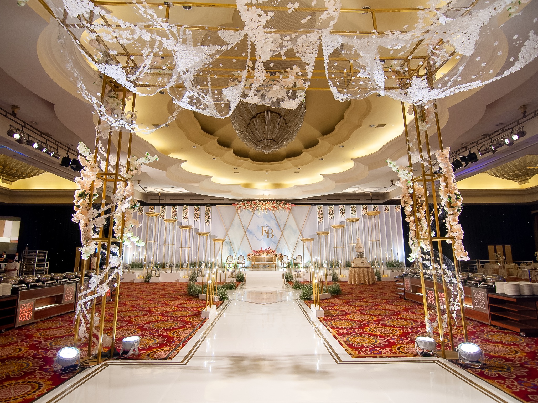 Kevin and Bella's wedding reception // Venue at The Ritz Carlton Jakarta Kuningan // Decoration by The Breath Decoration // Lighting by Lightworks