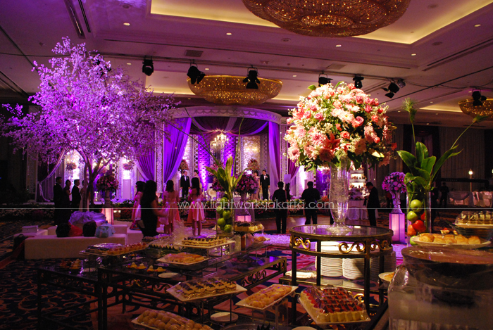 Decoration by Grasida Dekorasi ; Located in Shangri-La Hotel Ballroom ; Lighting by Lightworks