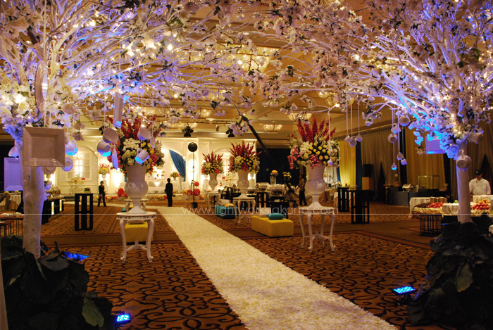 Decoration by Lotus Design ; Located in Four Seasons Hotel Ballroom ; Lighting by Lightworks