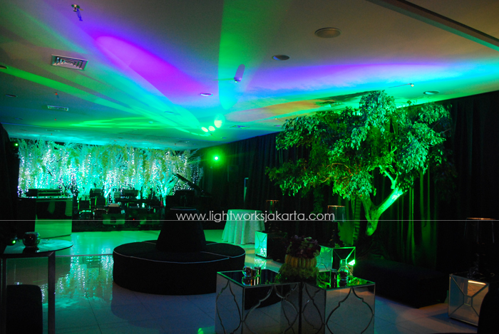 Shill's Birthday Party ; Located in Grand Hyatt's Terrace - OnFive ; Decorated by Flora Lines ; Lighting by Lightworks
