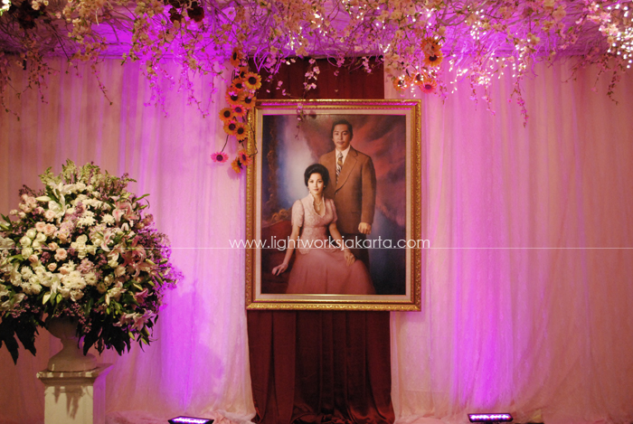 50th Anniversary of Mr. & Mrs. Inderadjajanata ; Decorated by Soeryanto Decor ; Located in Mulia Hotel Ballroom ; Lighting by Lightworks