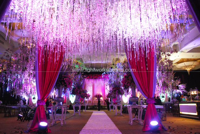 David & Sisca's Wedding ; Organized by Kenisha Wedding Organizer ; Decoration by Lotus Design ; Located in Ritz-Carlton Pacific Place Ballroom 3 ; Lighting by Lightworks