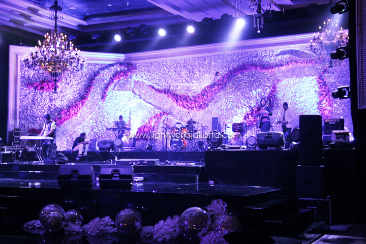 Decoration by Floral Lines ; Located in Grand Ballroom Kempinski Hotel; Lighting by Lightworks