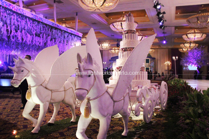 Nikolaus & Silvia 's Wedding ; Decorated by Lavender Decoration; Located in Hotel Mulia; Lighting by Lightworks
