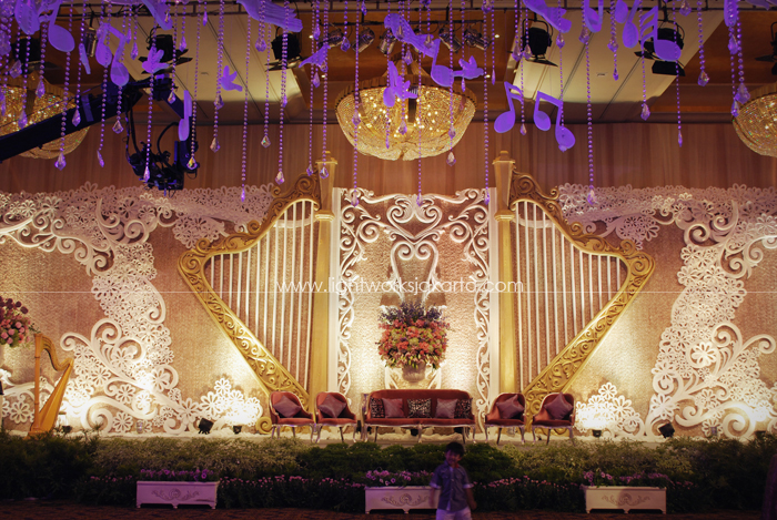 Daniel & Enrica's Wedding ; Decorated by Nefi Decor; Located in Grand Ballroom Hotel Mulia ; Lighting by Lightworks