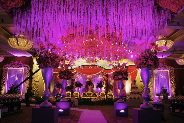 Ricky & Liza's Wedding ; Decorated by Lotus Design; Located in The Grand Ballroom Mulia Hotel; Lighting by Lightworks