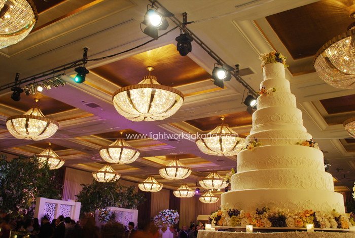 Adrianus & Gita's Wedding ; Elssy Design ; Located in The Grand Ballroom Hotel Mulia; Lighting by Lightworks