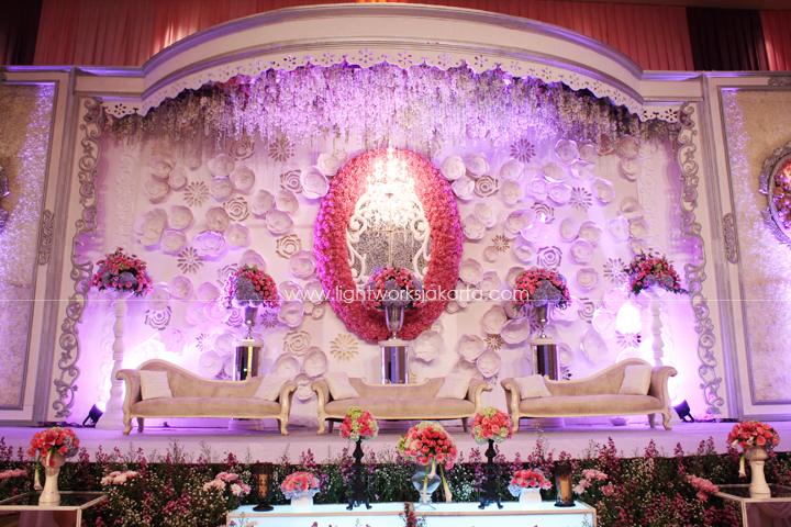 Handy & Christine's Wedding ; Decorated by De Sketsa ; Located in Ritz Carlton Pacific Place ; Lighting by Lightworks