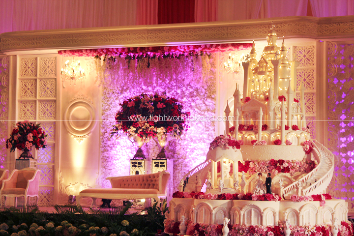 Martin & Felicia's Wedding; Decorated by Hani Decoration; Located in Balai Samudera; Lighting by Lightworks