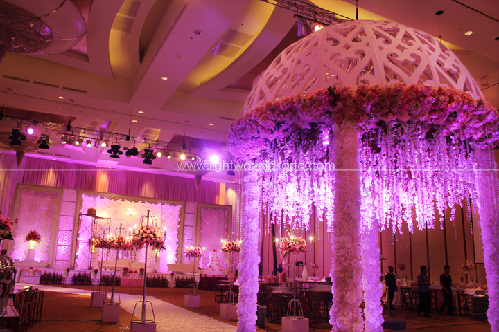 William & Michelle's Wedding; Decorated by De Sketsa; Located in Ritz Carlton Pacific Place; Lighting by Lightworks