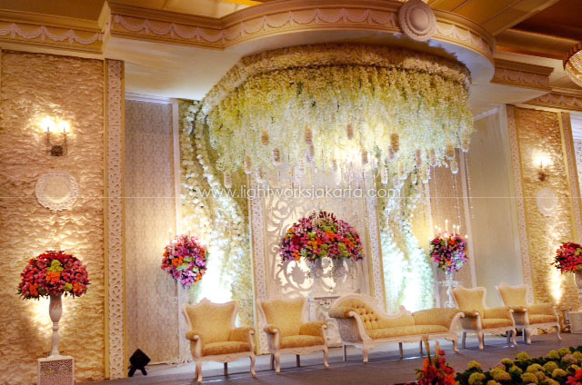Goldy & Marita's Wedding ; Decorated by Grasida Decoration; Located in Grand Ballroom Hotel Mulia; Lighting by Lightworks