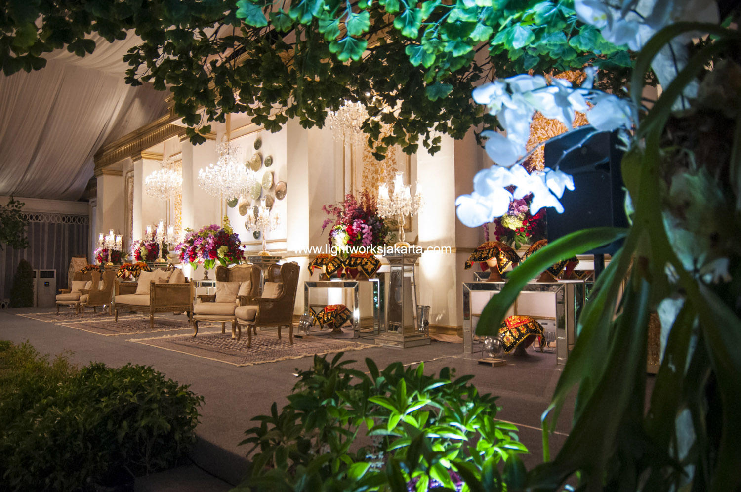Muli and Ingga's Wedding; Decorated by Amaryllis; Located in Dharmawangsa Hotel; Lighting by Lightworks