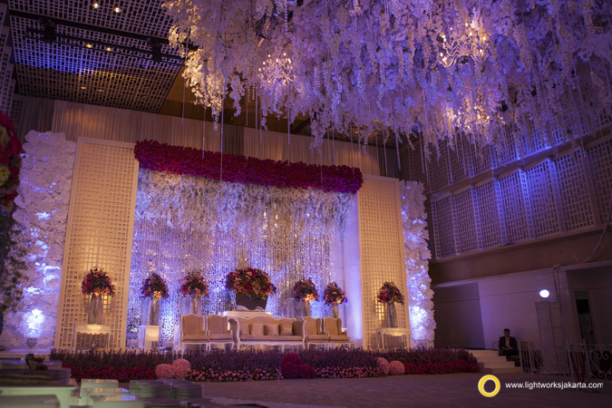 Edi and Janice's wedding reception; Venue at UOB Nine Thamrin; Decoration by Vica Decoration; Lighting by Lightworks