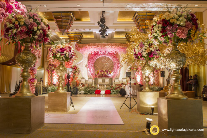 Arvin and Gabby's Wedding Reception; Venue at Grand Hyatt Hotel, Jakarta; Decorated by DeSketsa Decoration; Lighting by Lightworks