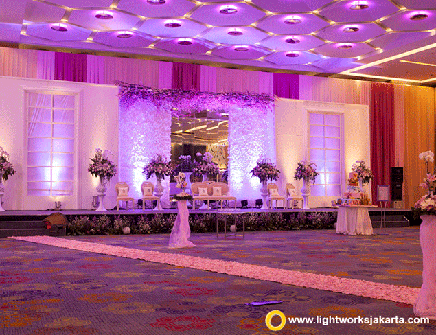 Randy and Gina's Wedding Reception; Venue at Holday Inn Kemayoran; Decoration by ArtFlower Decor; Lighting by Lightworks