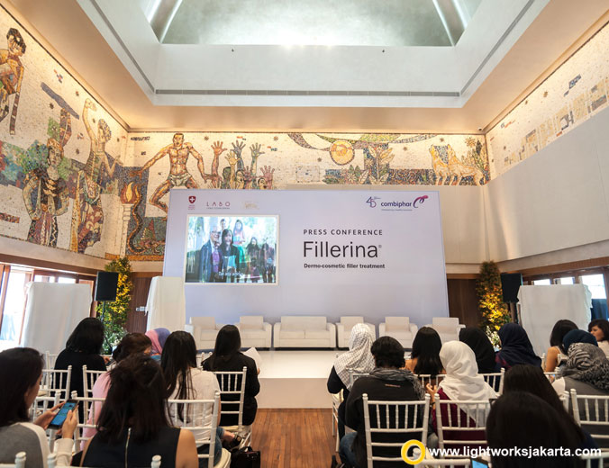 Press Conference of Fillerina | Venue at Plataran Ramayana, Kempinski Jakarta | Decoration by Orchid Florist Decoration | Production organizer by Goodworks Production | LED by DSR Production | Sound system by Soundworks Jakarta | Lighting by Lightworks