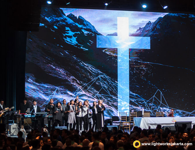 LOJ Conference 2016 | Venue at The Kasablanka Hall | Worship team are Light of Jesus Worship Indonesia | Lighting by Lightworks