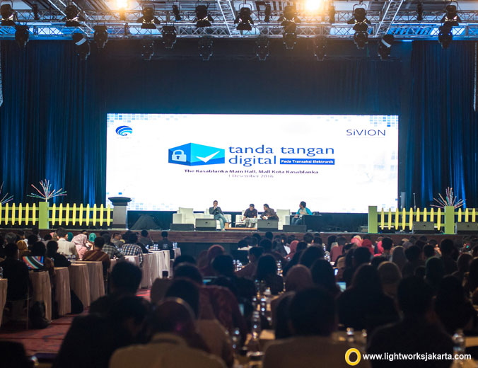 “Tanda Tangan Digital” by Menteri Komunikasi dan Informatika | Venue at The Kasablanka Hall | Lighting by Lightworks
