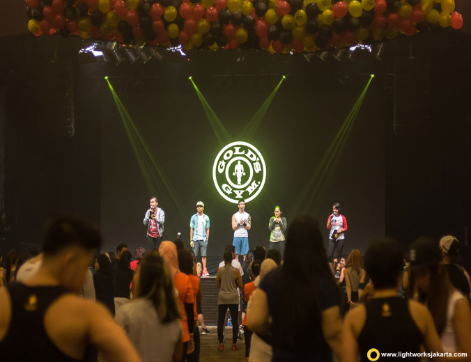 Gold’s Gym Anniversary | Venue at Upper Room Jakarta | Lighting by Lightworks